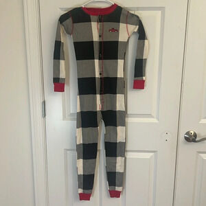 NWT Lazy One Pajamas Size 6 Buffalo Plaid Cotton Long Johns Festive‎ Holiday